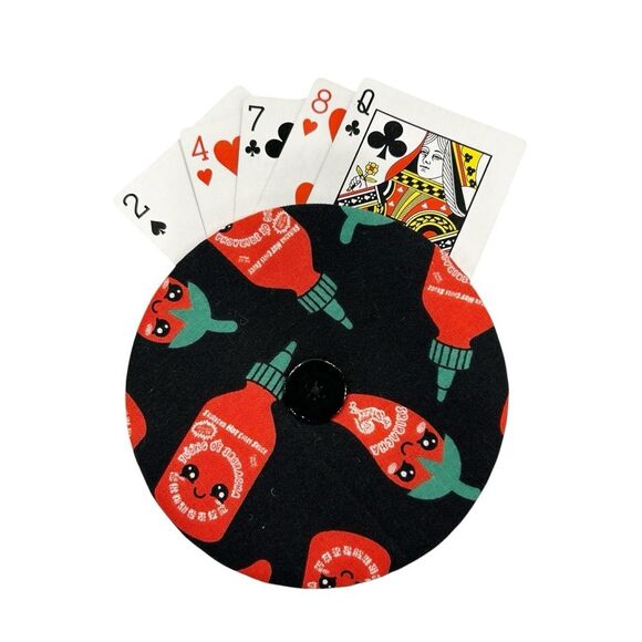 Card Holder for Card Games Handmade Tabasco Hot Sauce - Picture 1 of 2